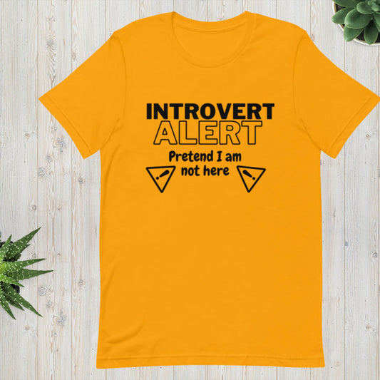 "Introvert Alert" Unisex t-shirt